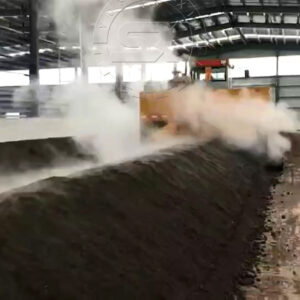 industrial composting machine in fertilizer making plant